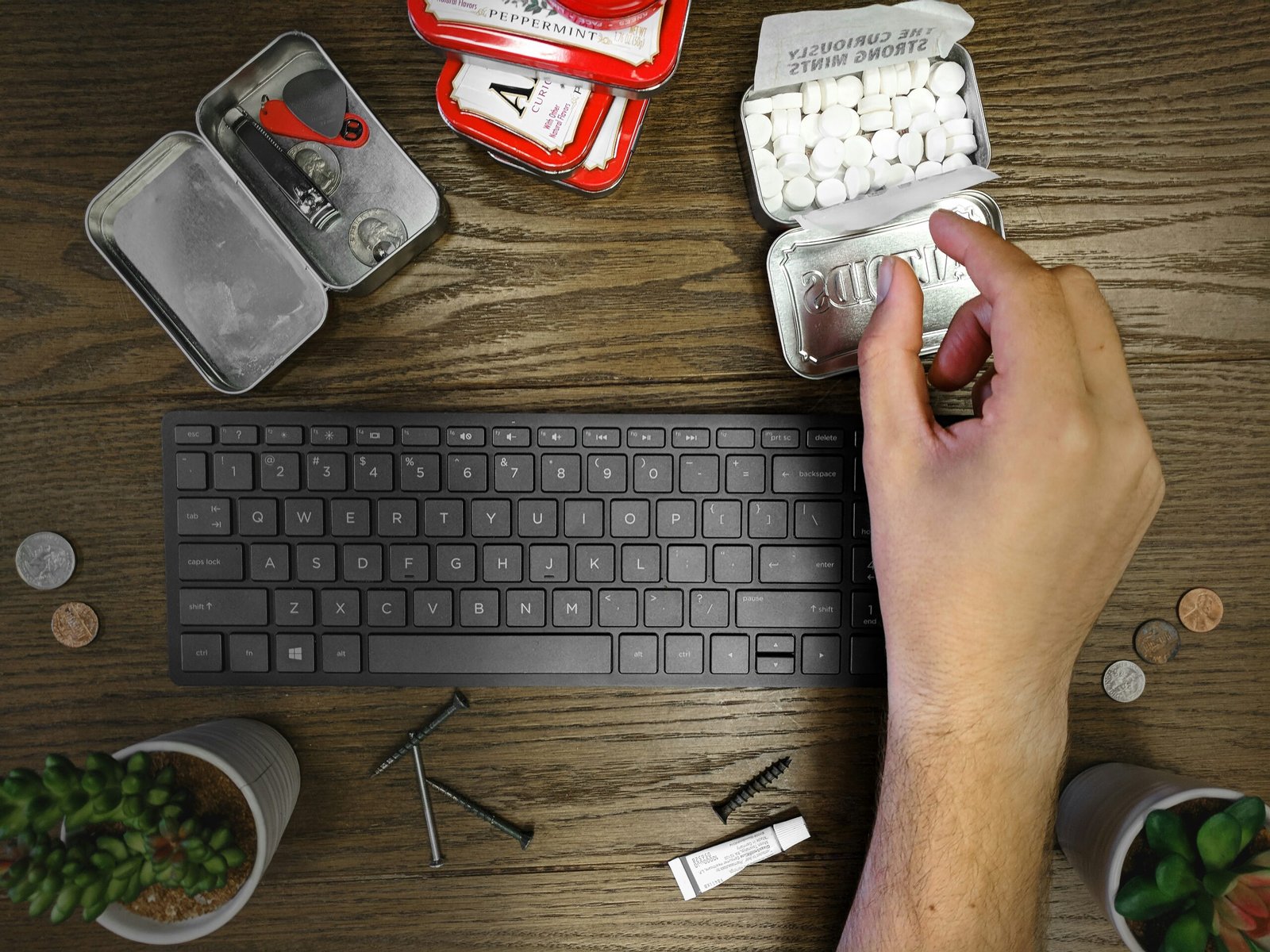 person picking medication pills